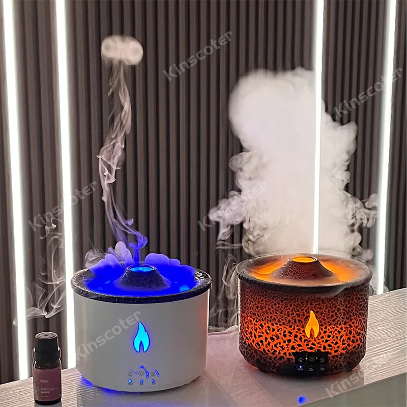 Volcanic Flame Aroma Oil Diffuser Smoke Ring Air Humidifier