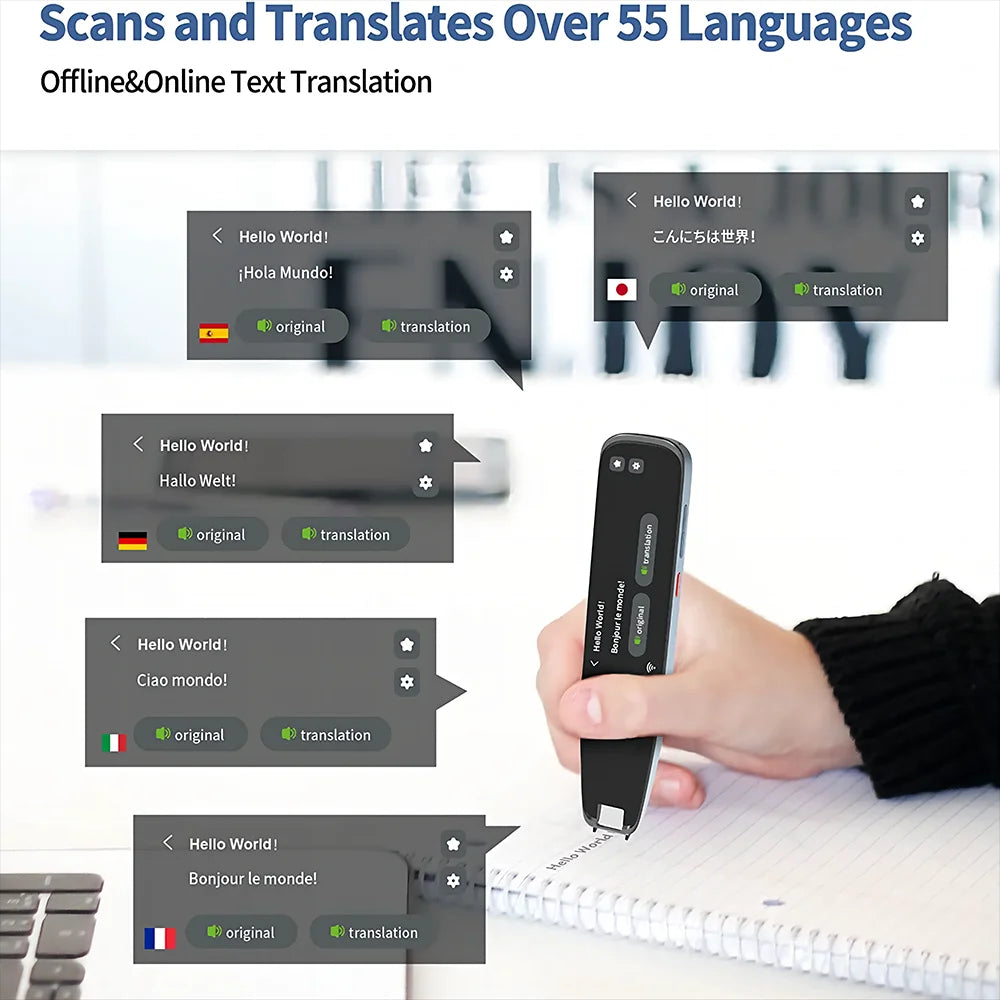 Smart Voice Scan Translator Pen Real Time 121 Languages Translator