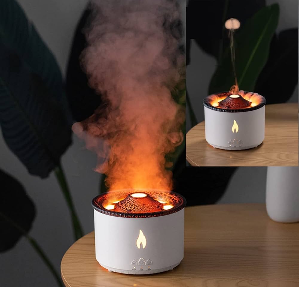 Volcanic Flame Aroma Oil Diffuser Smoke Ring Air Humidifier